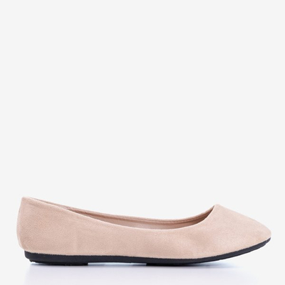 Marius bézs öko-velúr balerinák - Lábbeli