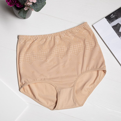 Bézs női pamut bugyi PLUS SIZE - Fehérnemű