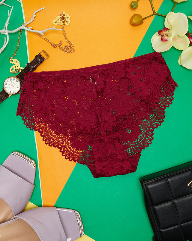 Csipke barna Női brazil bugyi - Fehérnemű