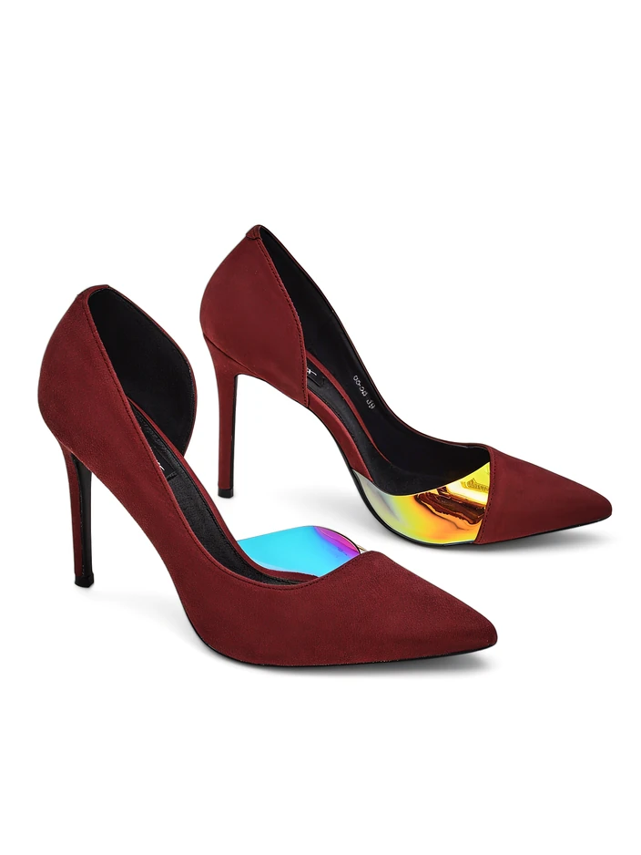 Royalfashion Női magassarkú cipők masnival és holografikus betéttel Dremtru