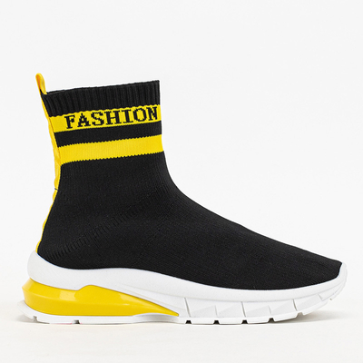 Jammy női fekete magas tornacipő - lábbeli