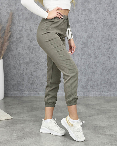 Sötétzöld női szövetnadrág - Ruházat