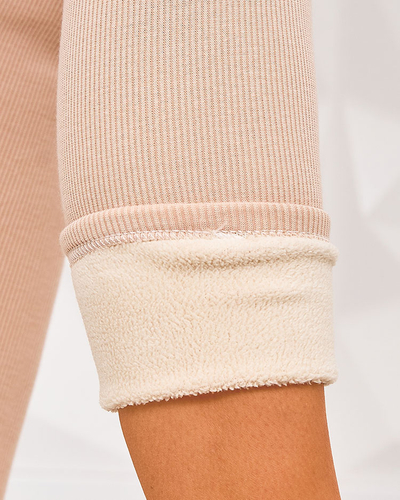 Royalfashion Női bordás szigetelt leggings