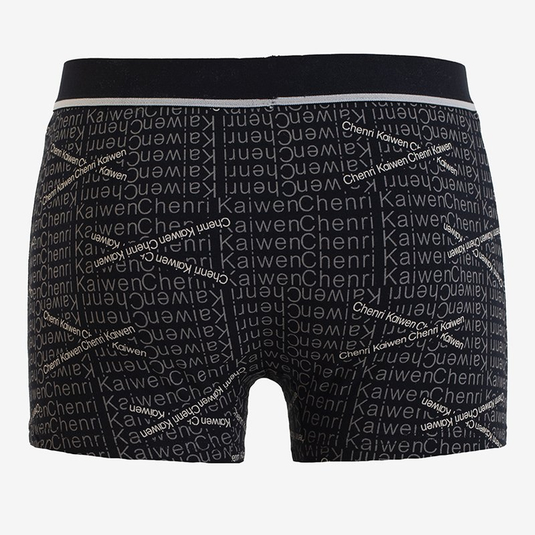 Fekete férfi boxer, PLUS SIZE felirattal - Fehérnemű