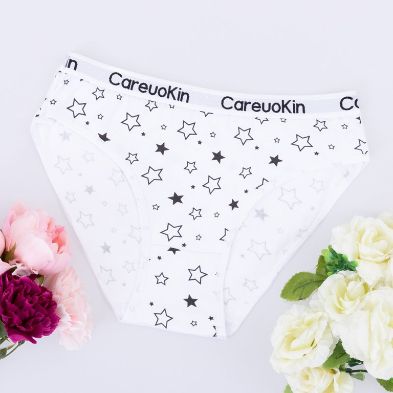 Női fehér rövidnadrág csillagokkal - fehérnemű