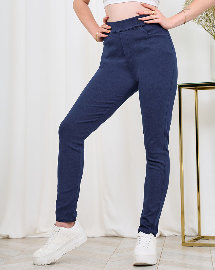 Royalfashion Navy kék női teggings