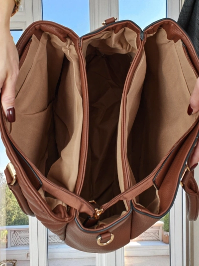 Női shopper táska, öko bőr, dombornyomott Corvella