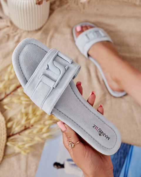 Royalfashion Kék női flip-flopok csattal Rydr