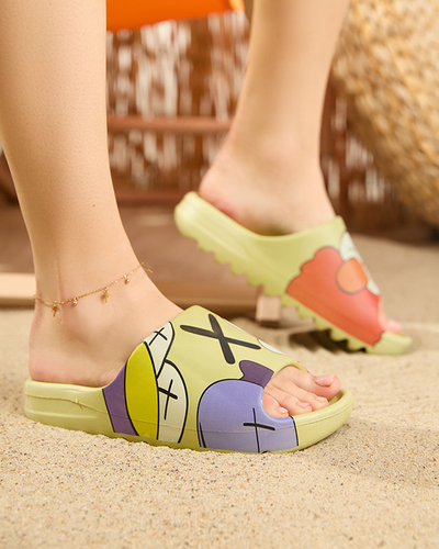 OUTLET Zöld női papucs az Elminotól - Cipők