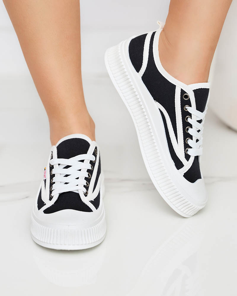 OUTLET Fekete női tornacipő Scola-Shoes