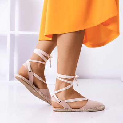 OUTLET Kötött bézs espadrillák Ninah - Cipők
