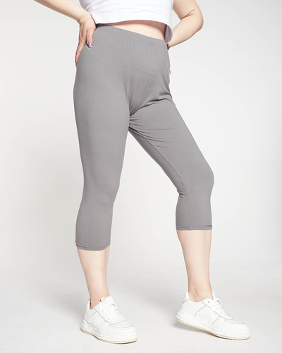 Női 3/4 PLUSZ MÉRET Szürke leggings - Ruházat