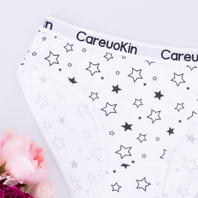 Női fehér rövidnadrág csillagokkal - fehérnemű