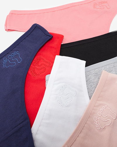 Női pamut tangabugyi szett 7 / csomag - Fehérnemű