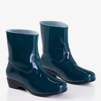 Turkusowe lakierowane kalosze damskie Mariossa - Obuwie