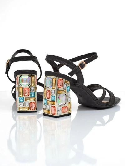 Royalfashion Csillogó női Crystal Charm szandál