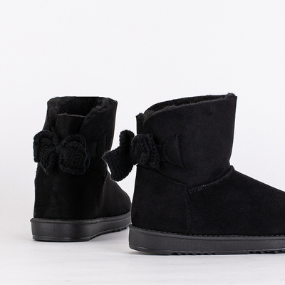 Aurelia női fekete bokacsizma lapos sarokkal