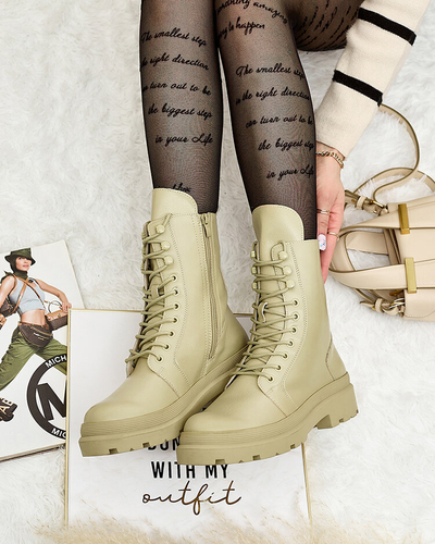 Royalfashion Eco bőr női bagger csizma Vederme