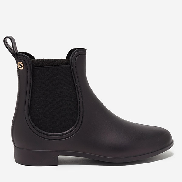 OUTLET Fekete női matt gumicsizma Quer - Lábbeli