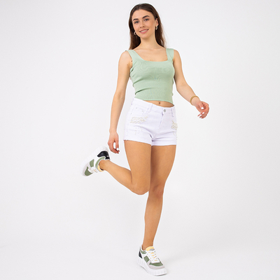 Női fehér rövidnadrág - Ruházat