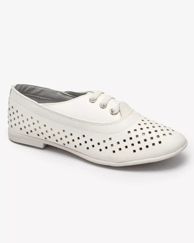 Fehér gyermek áttört mokaszin Janno- Footwear