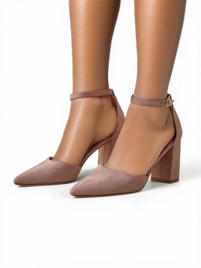 Royalfashion Női eco-suede magassarkú Caldeno