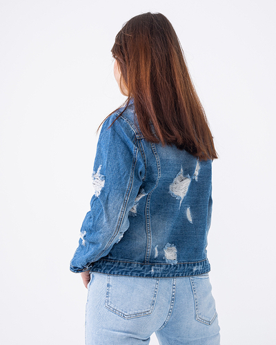 Blue Distressed Ladies farmer dzseki - ruházat