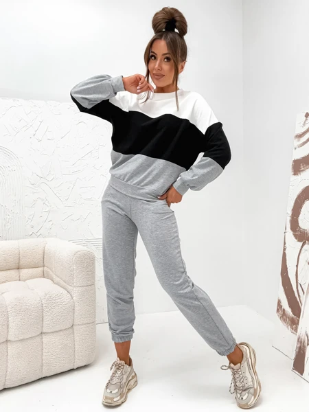 Royalfashion Pamut Női szabadidőruha szett csíkos ChillFlex