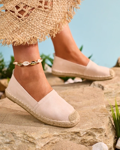 Royalfashion Bézs női espadrilles Lessilla