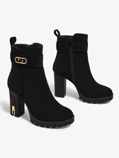 Tovia női öko velúr bokacsizma vastag sarokkal