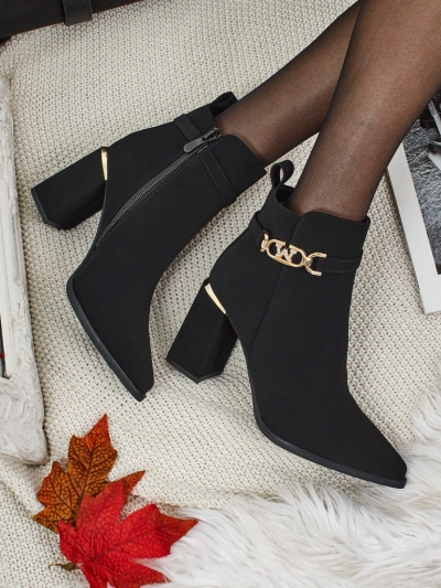 Ostirena női öko velúr vastag sarkú bokacsizma