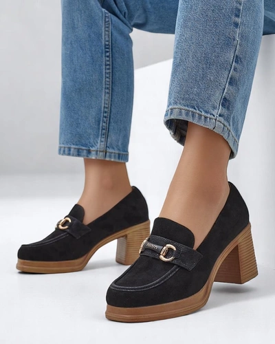 Royalfashion női, vastag sarokkal ellátott loaferek Apareus