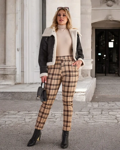 Royalfashion Melegített női teggings nadrág PLUS SIZE