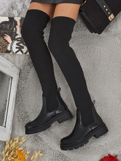 Orlina hosszú női felbújós csizma