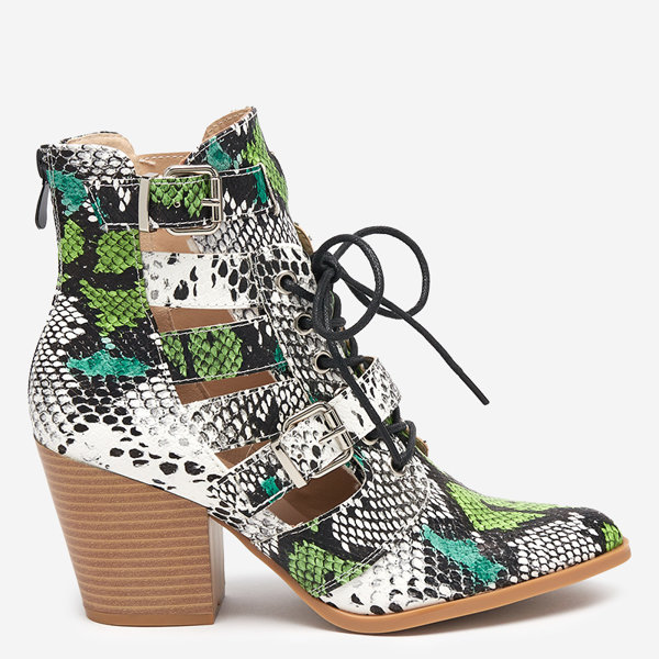 Sárga-zöld csizma a oszlopon Adolic dombornyomással - Lábbeli