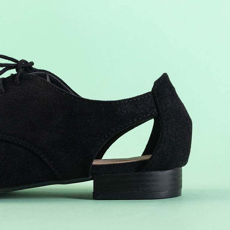 Fekete női cipő Fairy kivágással - cipő