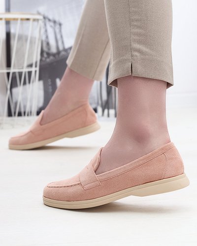 Női öko-szarvasbőr mokaszin rózsaszínben Daffer- Footwear
