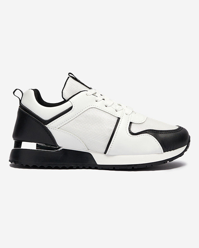 Fehér női sportcipő fekete Ruby betétekkel - Cipő