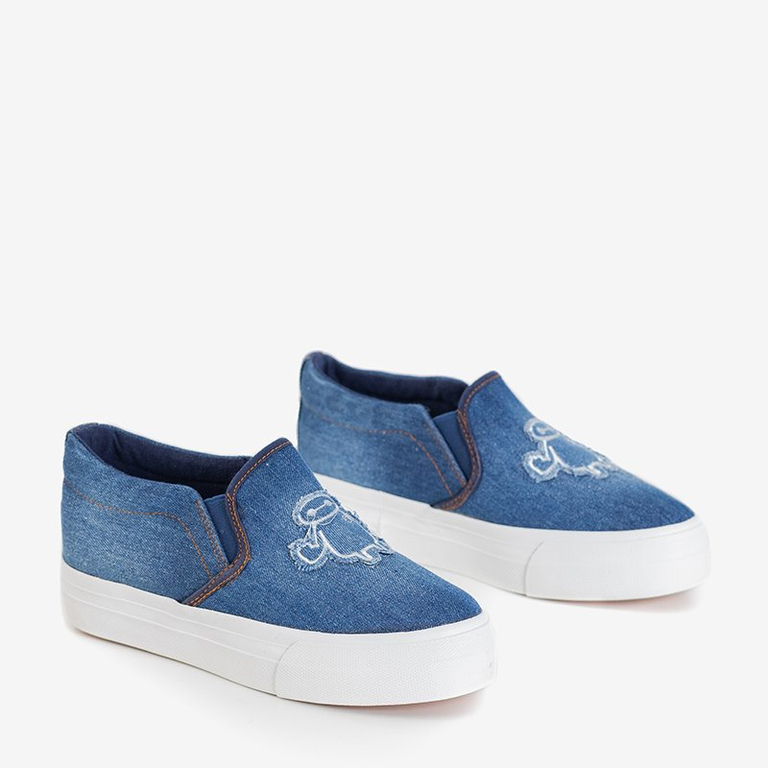 Sötétkék női tornacipő a Boatik platformon - Lábbeli