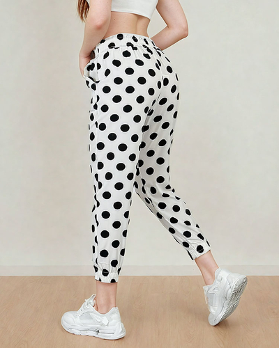 Royalfashion Női pöttyös szövetnadrág