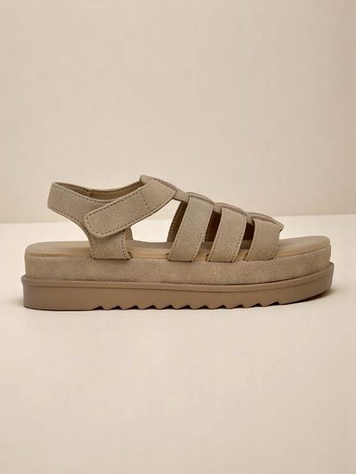 Royalfashion Helena Classico női szandál platform világosbarna