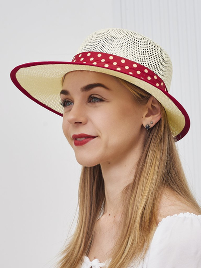 Royalfashion Női szalmakalap Dotelle