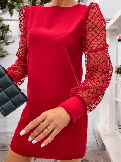 Royalfashion Klasszikus térdig érő női fekete ruha