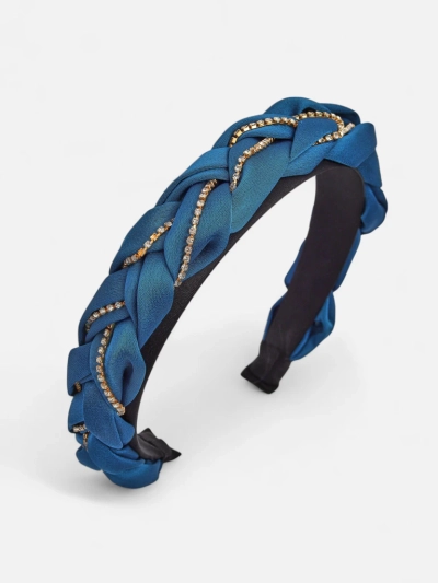Royalfashion Hajpánt fonott copf díszített cirkóniákkal