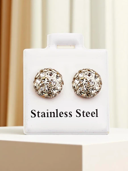 Royalfashion női karika fülbevaló cirkóniával