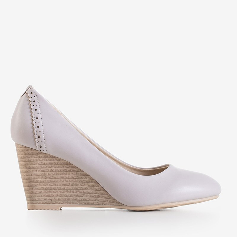 Szürke női ék sarkú Etsulo - cipő