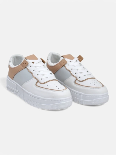 Aristea Azzurro női öko-bőr sneakerek 4 cm-es lapos talppal