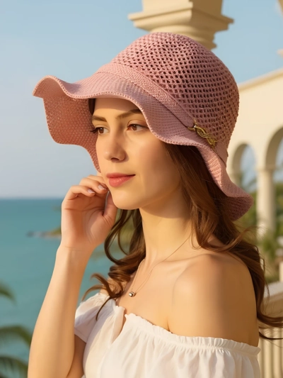 Royalfashion Női kalap hullámos karimával Wave Breeze