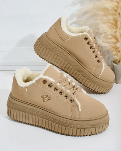 Royalfashion Melegített női tornacipő szőrmével Noxu