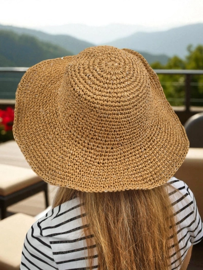 Royalfashion Női szalma kalap Lila Sun